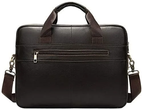 Vista 7 de Hebetag Bolso bandolera de cuero pequeño para hombre, para viajes al aire libre, negocios