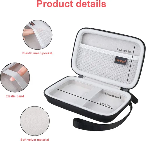 Vista 4 de Canboc Funda de transporte para MacBook Air Pro Charger MagSafe/MagSafe 2, cargador MagSafe para iPhone 16/16 Pro, concentrador USB C, concentrador
