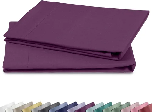 Vista 9 de California Design Den Juego de 2 fundas de almohada estándar tamaño Queen - 100% algodón, juego de 2 fundas de satén suave, se adapta a almohadas