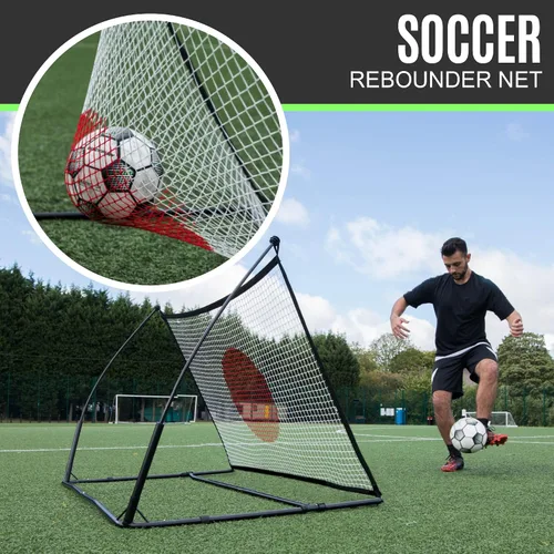 Vista 3 de QuickPlay Red de rebote Spot Target para fútbol Red de rebote resistente al clima con bolsa de transporte Ideal para práctica de pases
