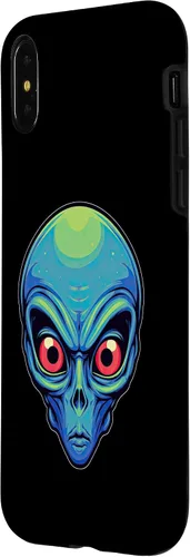 Vista 8 de iPhone 13 Pro Max Alien Face UFO Alien Head Funny Alien Case