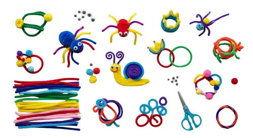 Vista 2 de 0.236 in Craft Pipe Cleaners Chenille Tallos Multicolor a Granel 12 Pulgadas 100 Piezas