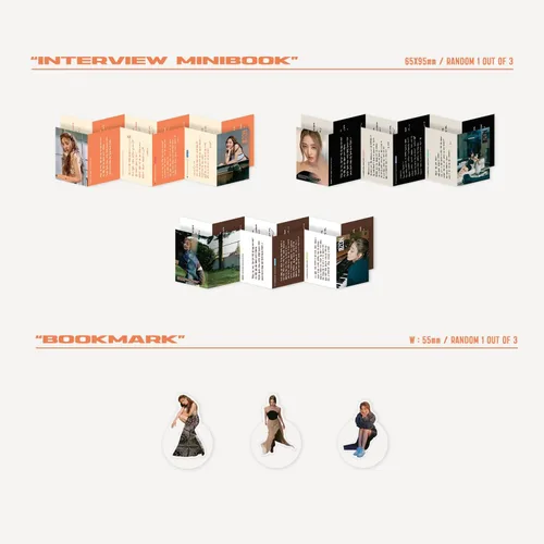 Vista 6 de JIHYO - 1er mini álbum ZONE (O Ver.) - Libro de fotos + CD-R + tarjeta de fotos + postal de mensaje + minilibro de entrevistas + marcador + paquete