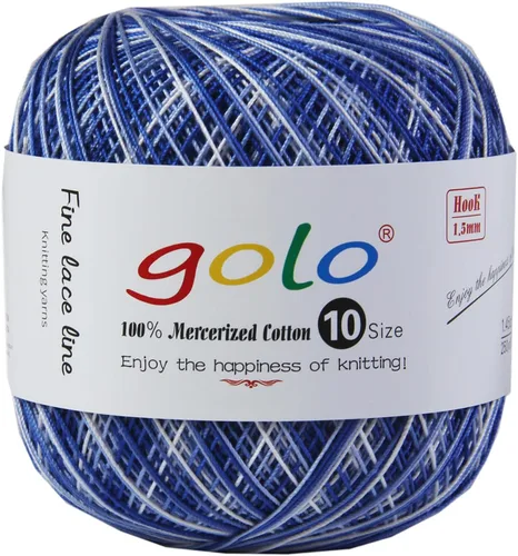 Vista 33 de Golo - 3 bolas de hilo de ganchillo tamaño 10, hilo de crochet para tejer a mano 102