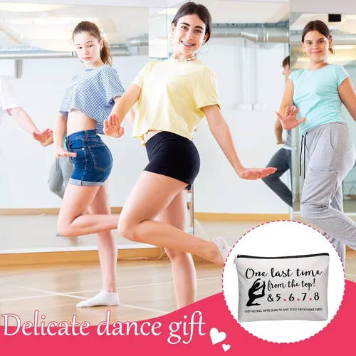 Vista 7 de Tondiamo Bolsa de maquillaje de baile, regalos de graduación, bolsas de cosméticos de baile, bailarina, ballerina, ballet, kit de supervivencia