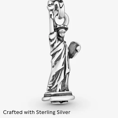 Vista 3 de Pandora Pulsera colgante de la Estatua de la Libertad de Nueva York, pulseras de momentos Impresionantes joyas para mujer Regalo para mujeres