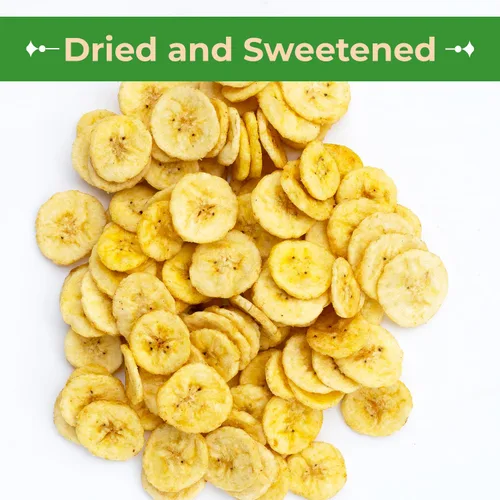 Vista 6 de Chips de banana dulces Sincerely Nuts, totalmente deliciosos, llenos de nutrientes minerales, listos para comer, sellado para una mayor frescura