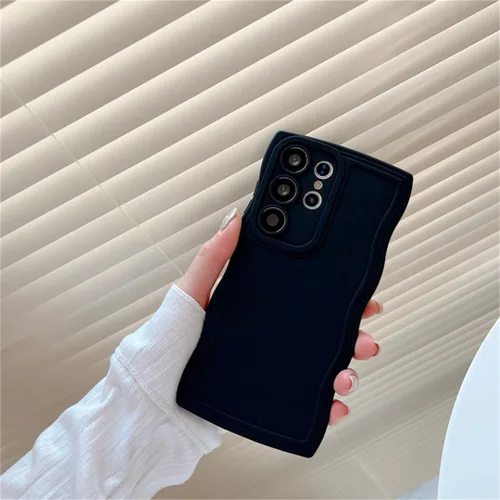Vista 3 de Funda para Samsung Galaxy A32 4G, Galaxy A32 4G, sólida y bonita forma de marco de onda rizada a prueba de golpes, funda protectora de silicona