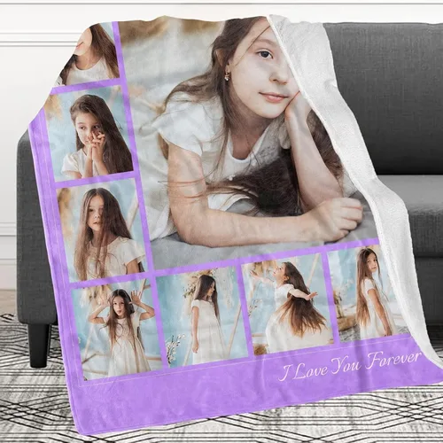 Vista 11 de Manta personalizada con imagen, mantas personalizadas para adultos y niños, manta de fotos personalizable, mantas personalizadas como regalo