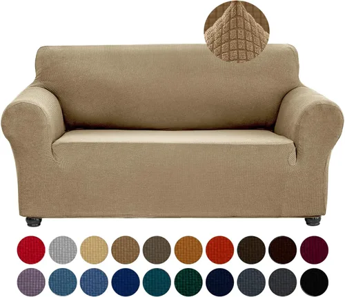 Vista 66 de Joccun Funda Elástica para Silla Sofá, Funda de Sofá de 1 Pieza Tela Jacquard de Spandex con Parte Inferior Elástica, Protector de Muebles Lavable