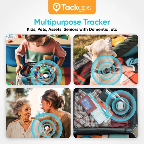 Vista 5 de Tack GPS [tarifa mensual más baja 30 días de duración de la batería Certificado FCC] -Niños, niños, mascotas, perros, gatos, ancianos, Alzheimer