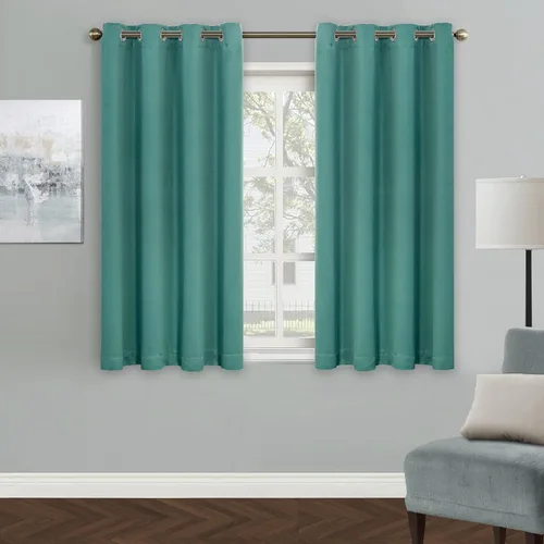 Vista 64 de MYSKY HOME Cortinas Aqua para Armario para Entrada Cortina Opaca para Puerta para Sala de Estar Cortina Oscurecedora de Habitación con Ojales