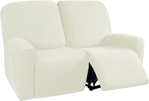 Vista 33 de vctops Fundas elásticas resistentes al agua, para sofá reclinable, suaves y lisas, con correa elástica antideslizante, protector de muebles