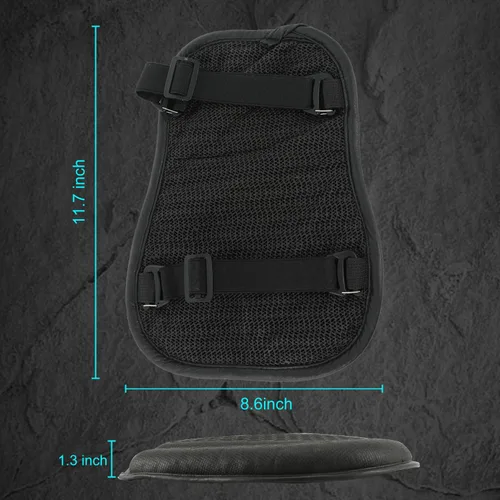 Vista 6 de SUNPIE Cojín de Asiento de Motocicleta Pequeña Cubierta de Gel Almohadilla Plegable Universal Estructura de Panal 3D Cojín de Asientos