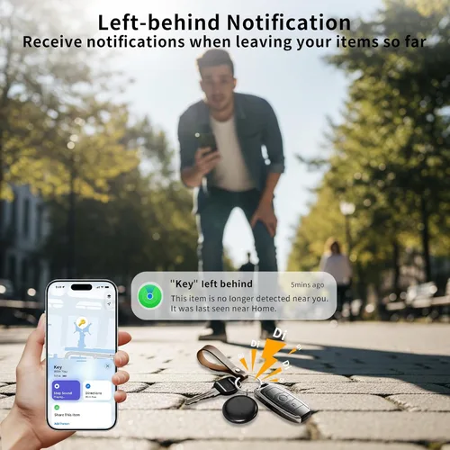 Vista 5 de Rastreador GPS para vehículos, funciona con Android e iOS, Apple Find My, sin tarifa mensual ni suscripción, dispositivo de seguimiento magnético