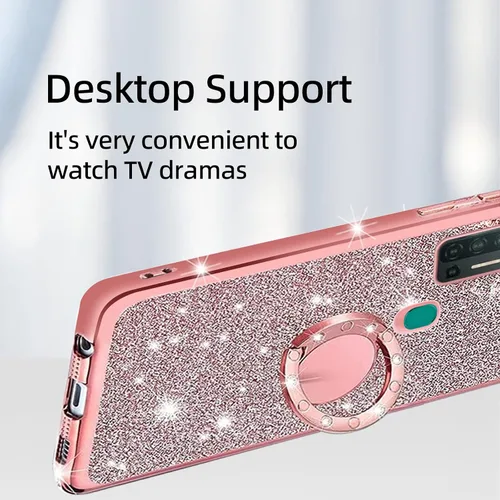 Vista 5 de Funda para Ulefone Note 11P para mujer, con purpurina, transparente, de lujo, suave, TPU con correa para lápiz capacible, para Ulefone Note 11P