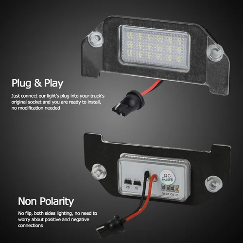 Vista 4 de Luces LED para matrícula compatibles con Dodge Challenger Charger Avenger Magnum Dart, 6000 K, color blanco