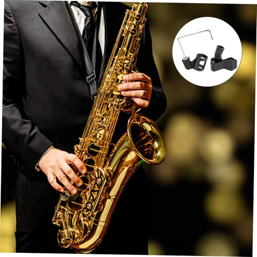 Vista 8 de VICASKY Soporte de micrófono de saxofón ajustable Clip de micrófono de plástico para instrumentos Micrófono Soporte de micrófono de montaje de choque