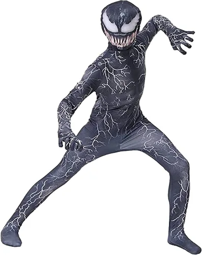 Vista 4 de Super hero role play jumpsuit 3D style children's performance costume is compatible with Halloween costume