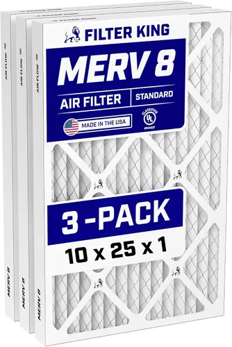 Vista 218 de Filter King Filtro de aire de 5.5x13.5x1 Paquete de 3 Filtros plisados MERV 8 HVAC para horno A/C Fabricado en Estados Unidos Tamaño real