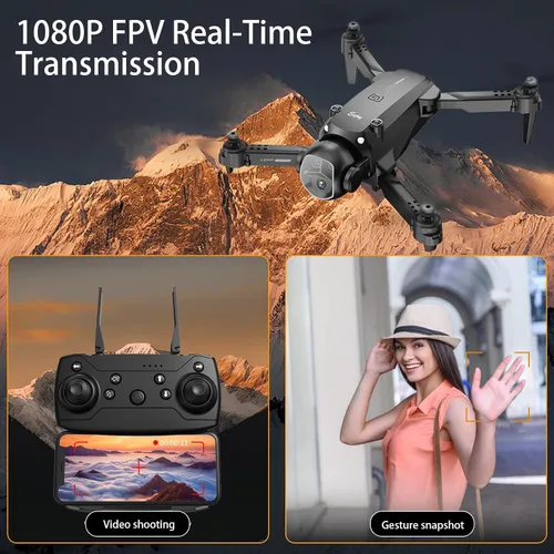 Vista 6 de Dron Lawfig con cámara para adultos principiantes, cuadricóptero plegable RC FPV juguetes, juguetes helicóptero, dron cámara HD 1080P, mantenimiento