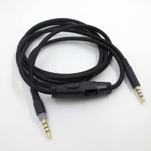 Vista 2 de Cable de audio para auriculares de longitud de 4.9 ft/59 pulgadas, conector de 0.138 in para HyperX- Cloud/Cloud Alpha Gaming Headset Accesorios
