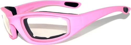 Vista 23 de OWL Gafas de espuma acolchadas para motocicleta, lente transparente con espejo ahumado