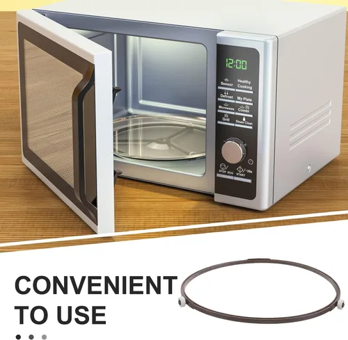 Vista 5 de Microwave Turntable Ring: 23cm Rollers Oven Tray Support Glass Plate Rotating Spinner Replacement Parts Accessories Even Heating