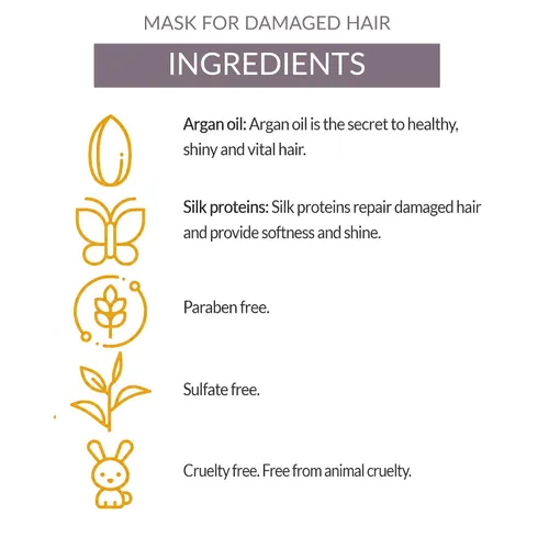 Vista 4 de ALEA - Mascarilla reparadora capilar - Línea capilar dañada - 13.5 fl oz - con proteínas de seda y aceite de argán - para cabello seco y dañado