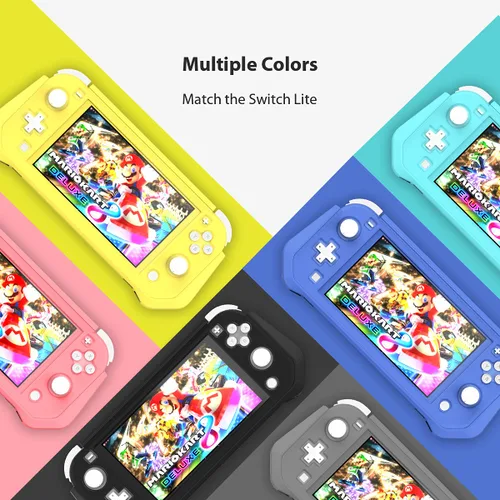Vista 5 de Switch Lite - Funda protectora para Nintendo Switch Lite, compatible con Nintendo Switch Lite, protector de pantalla, funda de agarre de mano