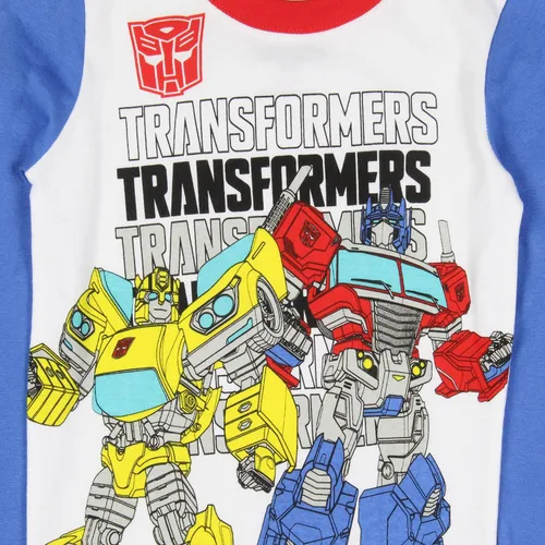 Vista 4 de INTIMO Transformers Optimus Prime Bumblebee - Conjunto de pijama para dormir para niño