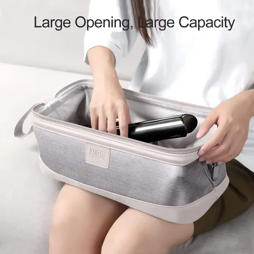 Vista 7 de BUBM - Funda de viaje para Dyson Airwrap/Shark Flexstyle, gris claro Portable Carrying Case, For Dyson Supersonic Hair Dryer, Waterproof