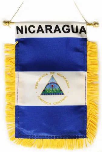 Vista 2 de Nicaragua - Mini guantes de boxeo y bandera para colgar ventanas