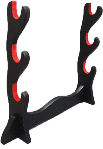 Vista 9 de CNLQ 1, 2, 3, 4 capas acolchadas para proteger la espada samurái japonesa, Katana Wakizashi Tanto soporte de soporte de exhibición para todas