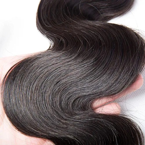 Vista 5 de #1B - Extensiones de cabello humano ondulado negro natural, 30, 32, 34 pulgadas, extensiones de cabello humano virgen brasileño sin procesar