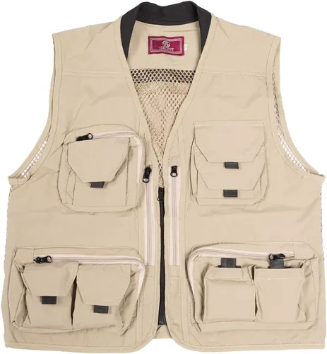 Vista 4 de Chaleco de malla transpirable para mujer, chaleco de pesca para fotógrafo, chaleco de viaje con bolsillos