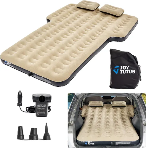 Vista 10 de JOYTUTUS Colchón de aire para SUV, cama de campamento 3.0 engrosada para automóvil, camping, colchón inflable, antifugas, con 2 almohadas y bomba