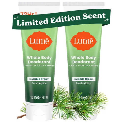 Vista 10 de Lume Desodorante para todo el cuerpo, tubo de crema invisible, control de olores de 72 horas, sin aluminio, sin bicarbonato de sodio, seguro