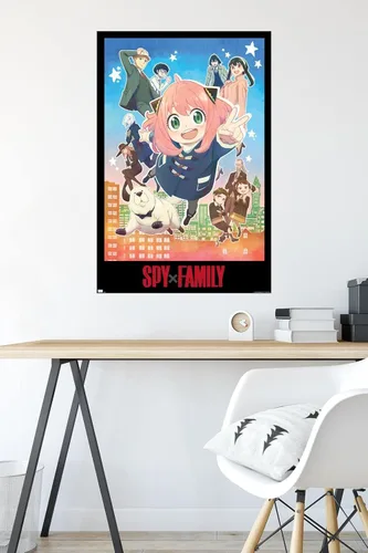 Vista 6 de Trends International Spy x Family - Póster de pared Anya Key Art, 22.37 x 34.00 pulgadas, paquete de póster y montaje
