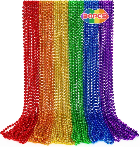 Vista 11 de EOBOH Cuentas de Mardi Gras, Accesorios de Cuentas de Carnaval de Mardi Gras para Tiradas de Desfile, Decoraciones de Fiesta