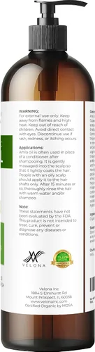 Vista 4 de velona Aceite de Amla USDA Certificado Orgánico - 8 Fl Oz 100% Puro y Natural Aceite Portador Extra Virgen, Sin Refinar, Prensado en Frío