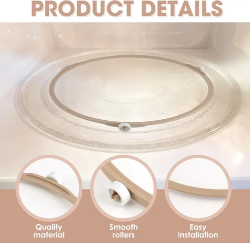 Vista 3 de Paquete de 1 anillo de soporte giratorio para horno de microondas, soporte circular (sin plato giratorio de vidrio incluido), compatible con Lg