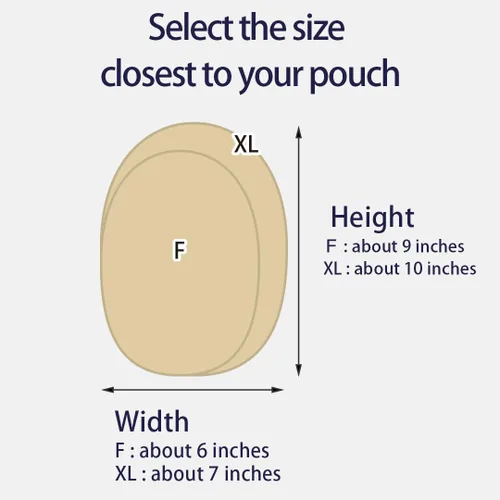 Vista 2 de Funda para bolsa de ostomía desodorizante elástica D con tapón de cordón (XL, flores azules)