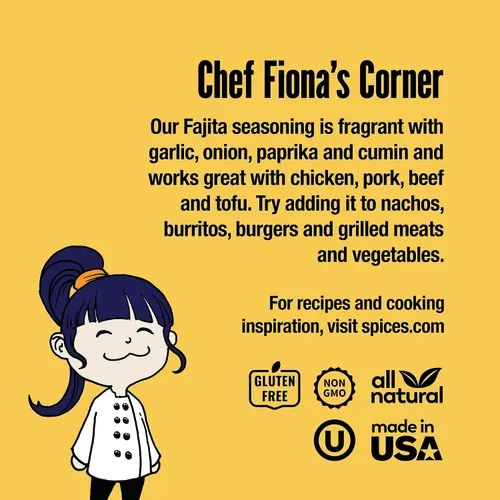 Vista 4 de The Spice Lab Condimento Fajita - Condimento para Pollo a la Plancha y Carne Asada Sin Gluten - Ideal para Verduras Fajita y Nachos de Pollo