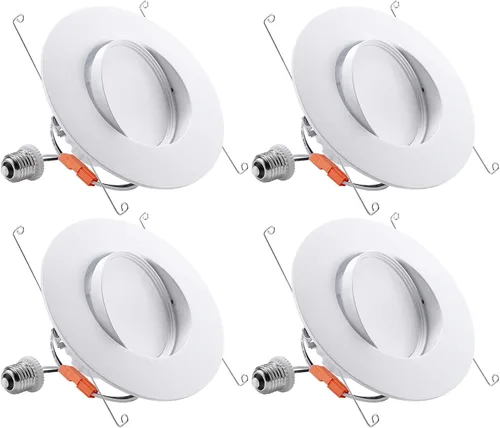 Vista 8 de TORCHSTAR Iluminación empotrable LED CRI90+ regulable 5CCT de 6 pulgadas, luces direccionales giratorias regulables, Downlight de techo ajustable