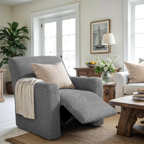 Vista 2 de PAULATO BY GA.I.CO. Funda para sillón reclinable, funda de ajuste suave, protector elástico de muebles reclinables de 1 pieza, tela hipoalergénica