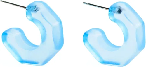 Vista 12 de Leetie Lovendale Gracie Hugger Hoop Earrings, Hypoallergenic Hoop Huggies for Women, Made With Surgical Steel & Lucite, Lightweight & Comfortable