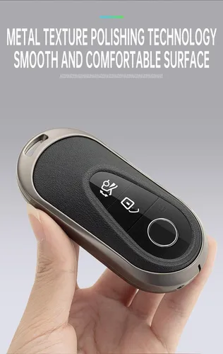 Vista 8 de ontto Llavero de cuero compatible con Mercedes-Benz 2020 en adelante, llavero de metal para Benz Clase S, Clase G, Clase E, color negro