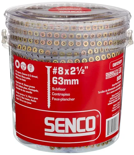 Vista 5 de Senco 08F150Y DuraSpin #8 x 1-1/2-pulgadas, tornillo secuencial de madera a madera, 1,000 unidades.