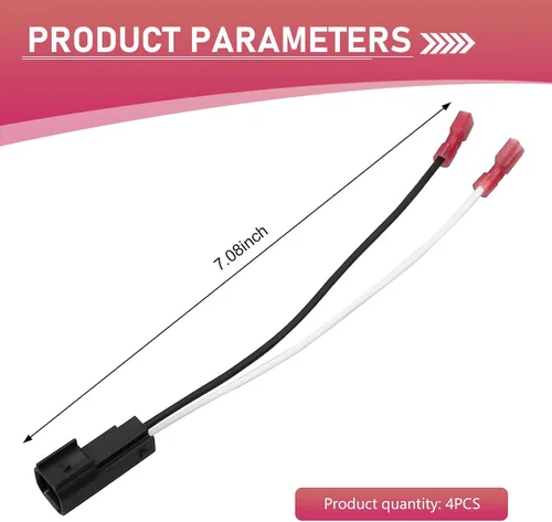 Vista 2 de 4 piezas de arnés de cableado de altavoz de auto, adaptador de conector de altavoz para puerta delantera trasera, piezas de reemplazo 72-5600